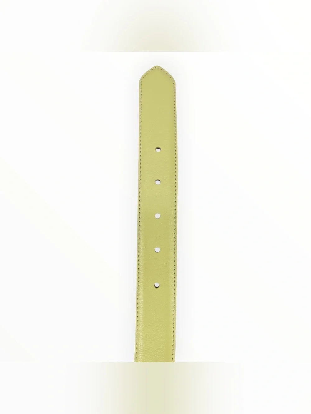 Talbots NWT Genuine Leather Belt Small Chartreuse Gold Buckle Made in Italy